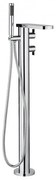 Crosswater Wisp badkraan thermostatisch 98.2cm vrijstaand uitloop 30cm met handdouche chroom WP418TFC