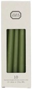 Kaarsjes smal, donkergroen, 17 cm, 10 stuks