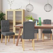 vidaXL Eetkamerstoelen 4 st stof donkergrijs