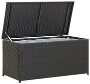 vidaXL Tuinbox 100x50x50 cm poly rattan zwart