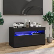 vidaXL Tv-meubel met LED-verlichting 75x35x40 cm zwart