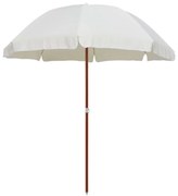 vidaXL Parasol met stalen paal 240 cm zandkleurig