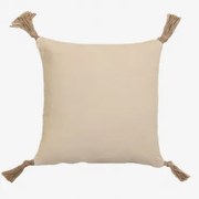 Vierkant Kussen 45x45 Cm In Almiz-katoen Beige – Crème - Sklum