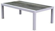 Vegas lounge tuintafel 120x70xH43 cm aluminium wit