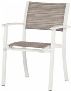 4 Seasons Outdoor | Ricci stoel stripes (showroommodel)  Tuinstoel    Wit weerbestendig