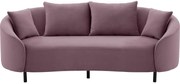 Goossens Bank Ragnar paars, stof, 2,5-zits, modern design