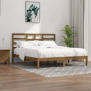 vidaXL Bedframe massief hout honingbruin 180x200 cm 6FT Super King