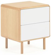 Kave Home Anielle Nachtkastje Licht Hout Met Wit - 50x45x58.4cm.
