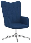 vidaXL Relaxstoel stof blauw