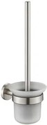 Plieger Vigo toiletborstel met glas geborsteld chroom