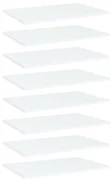 vidaXL Wandschappen 8 st 60x40x1,5 cm spaanplaat wit