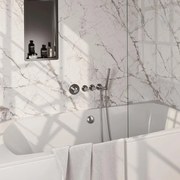 Brauer Brushed Edition Badkraan inbouw - douchegarnituur - 3 gladde knoppen - handdouche staaf 1 stand - PVD- geborsteld RVS 5-NG-046