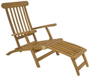 Lesli Living  Deckchair - Lounge Tuinstoel - Teak - Lesli Living