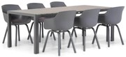 Tuinset 6 personen 217 cm Aluminium/Kunststof Grijs Lifestyle Garden Furniture Salina/Young