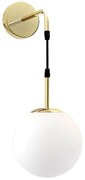 Wandlamp Wandlamp Glazen Bol Goud APP653-1W