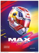 Kunstdruk Max Verstappen - Helmet 2023