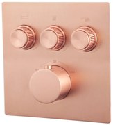 Wiesbaden Caral Klik Pro inbouw thermostatisch douche/badkraan 3 functies met inbouwdeel geborsteld koper SW717357 / SW717361