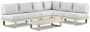 Hoek loungeset 6 personen Aluminium Taupe  Lifestyle Garden Furniture Lorenzo