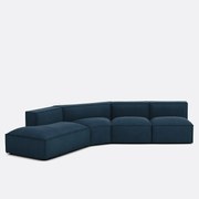 4-delige bank links ribfluweel, Seven