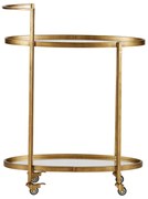 BePureHome Brass Push Trolley Metaal Antique - 67 X 35cm.