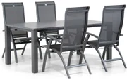 Tuinset 4 personen 180 cm Aluminium/Textileen /Aluminium/textileen Grijs Hartman Summerland/Munster