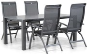 Tuinset 4 personen 180 cm Aluminium/Textileen Grijs Hartman Summerland/Munster