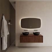 Gliss Design Timotheus badmeubel met ribbelfront 140cm walnut