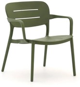 Lounge tuinstoel | Forza  Pazzia | Kunststof | Groen | Stapelbaar | Kees Smit Tuinmeubelen