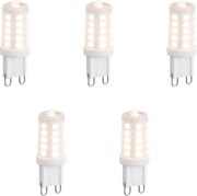 Set van 5 G9 3-staps dimbare LED lampen opaal 3W 250 lm 2700K