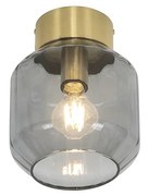 Smart plafondlamp messing met smoke glas incl. Wifi A60 - Stiklo