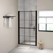 vidaXL Douchedeur 100x178 cm gehard glas zwart