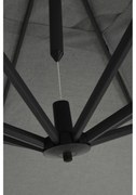 Garden Impressions Hawaii Big Pole zweefparasol 350x350 cm - donker grijs frame - licht grijs doek