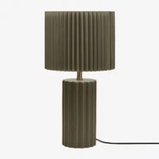 Tafellamp In Keramiek En Marvila-stof Leger Groen & ↑45 Cm - Sklum