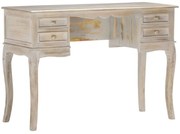 vidaXL Bureau 115x45x75 cm massief mangohout grijs