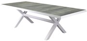 New Delhi dining tuintafel 244x103xH72,5 cm met kruispoot wit