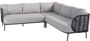 Fabrice hoek loungeset 3 delig antraciet rope 4 Seasons Outdoor