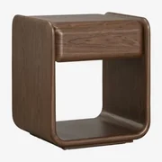 Verpakking Van 2 Greysi Mdf Nachtkastjes Donker Hout - Sklum