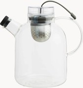 Glazen theepot met theezeef