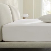 Hoeslaken in gewassen perkal, omslag 30 cm, Sabbal