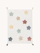 Handgetuft kindervloerkleed Stars van katoen, wasbaar