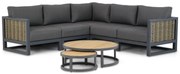 Hoek loungeset 5 personen Aluminium/wicker Grijs  Santika Furniture Santika