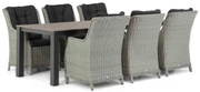 Tuinset 6 personen 240 cm Wicker Grijs Garden Collections Buckingham/Valley