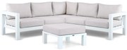 Hoek loungeset 5 personen Aluminium Wit  Lifestyle Garden Furniture Luca