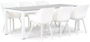 Tuinset 6 personen 220 cm Kunststof Wit Hartman Sophie