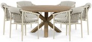 Tuinset 6 personen  Aluminium/rope Taupe 4 Seasons Outdoor Allora/Sand