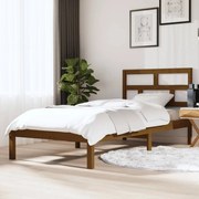 vidaXL Bedframe massief hout honingbruin 90x190 cm 3FT Single