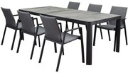 Nancy New Delhi dining tuinset 220x100xH74,5 7 delig aluminium