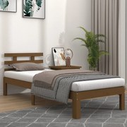 vidaXL Bedframe massief hout honingbruin 90x190 cm 3FT Single