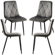 Set 4 Fluwelen Lyke Stoelen