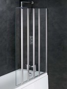 Eastbrook Volente badwand met vouwpanelen en vast deel rechts 125x140cm chroom